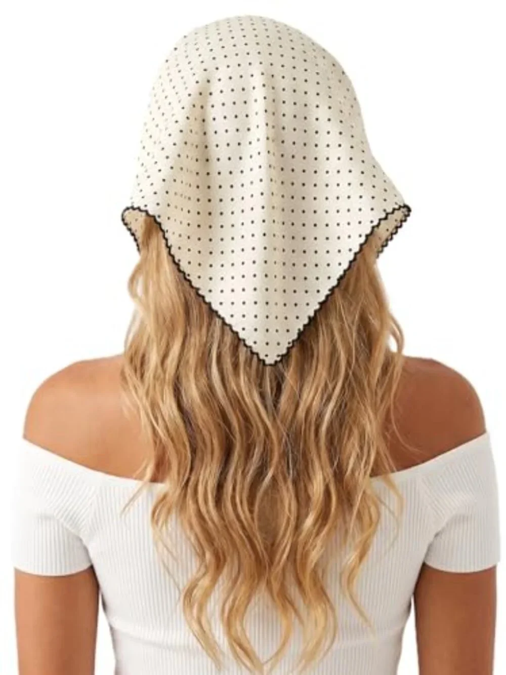 Polka Dot Head Scarf for Women – Trendy Bandana Headband, Soft Fabric, Tie-Back